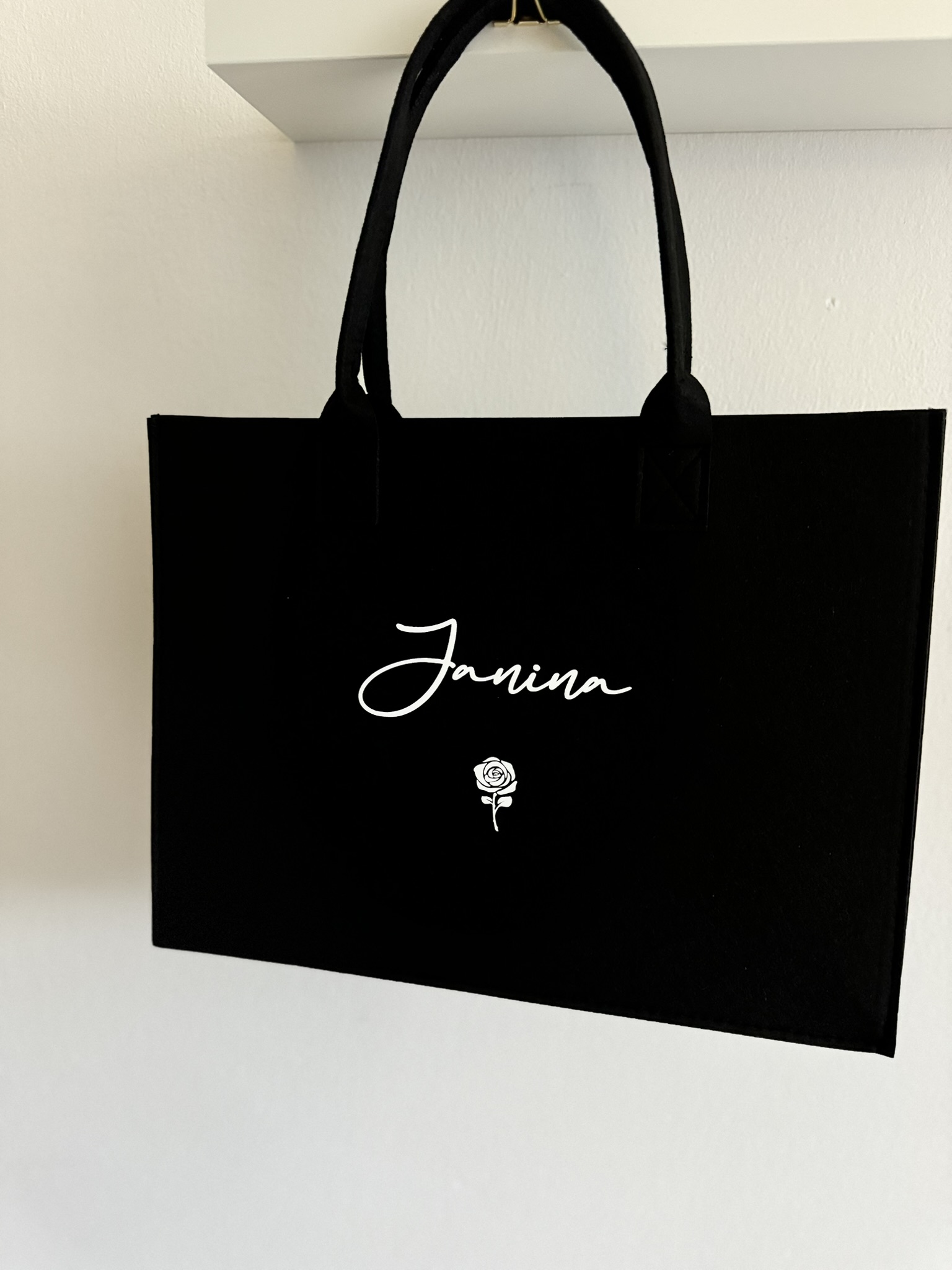 Personalisierte Filztasche mit Name – schlicht & stilvoll – Bild 7