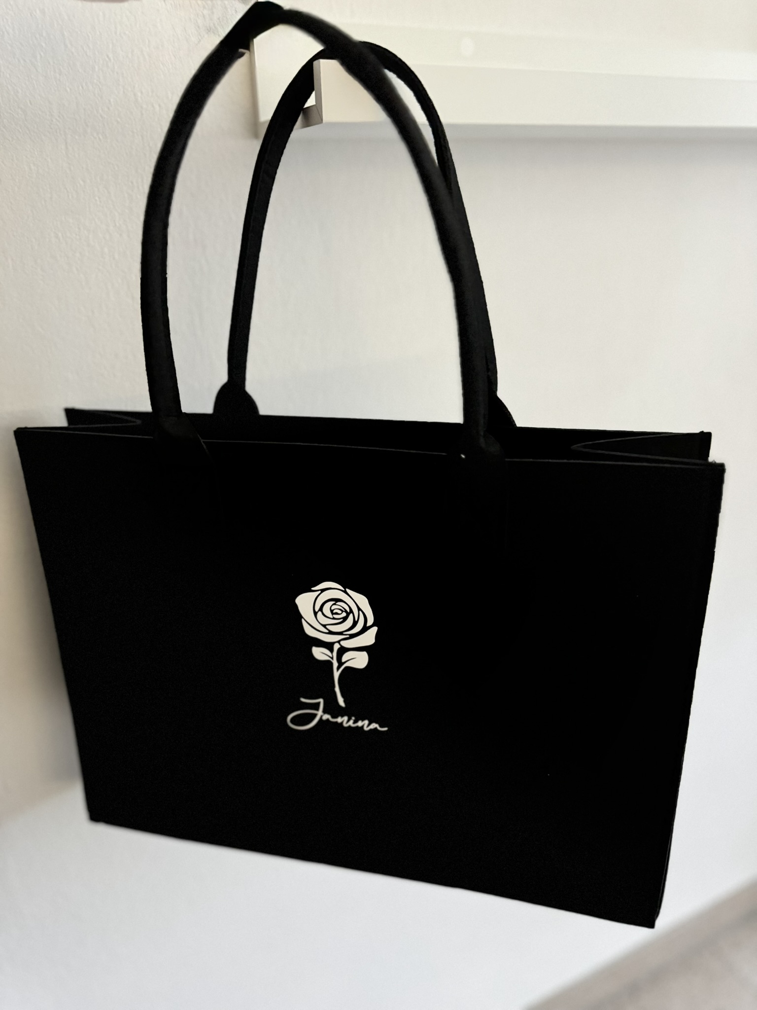 Personalisierte Filztasche mit Name – schlicht & stilvoll – Bild 6
