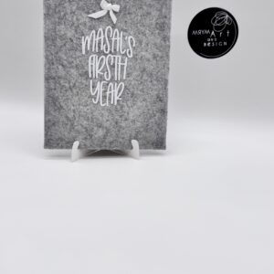 Filztasche für Meilensteinkarten & Fotos