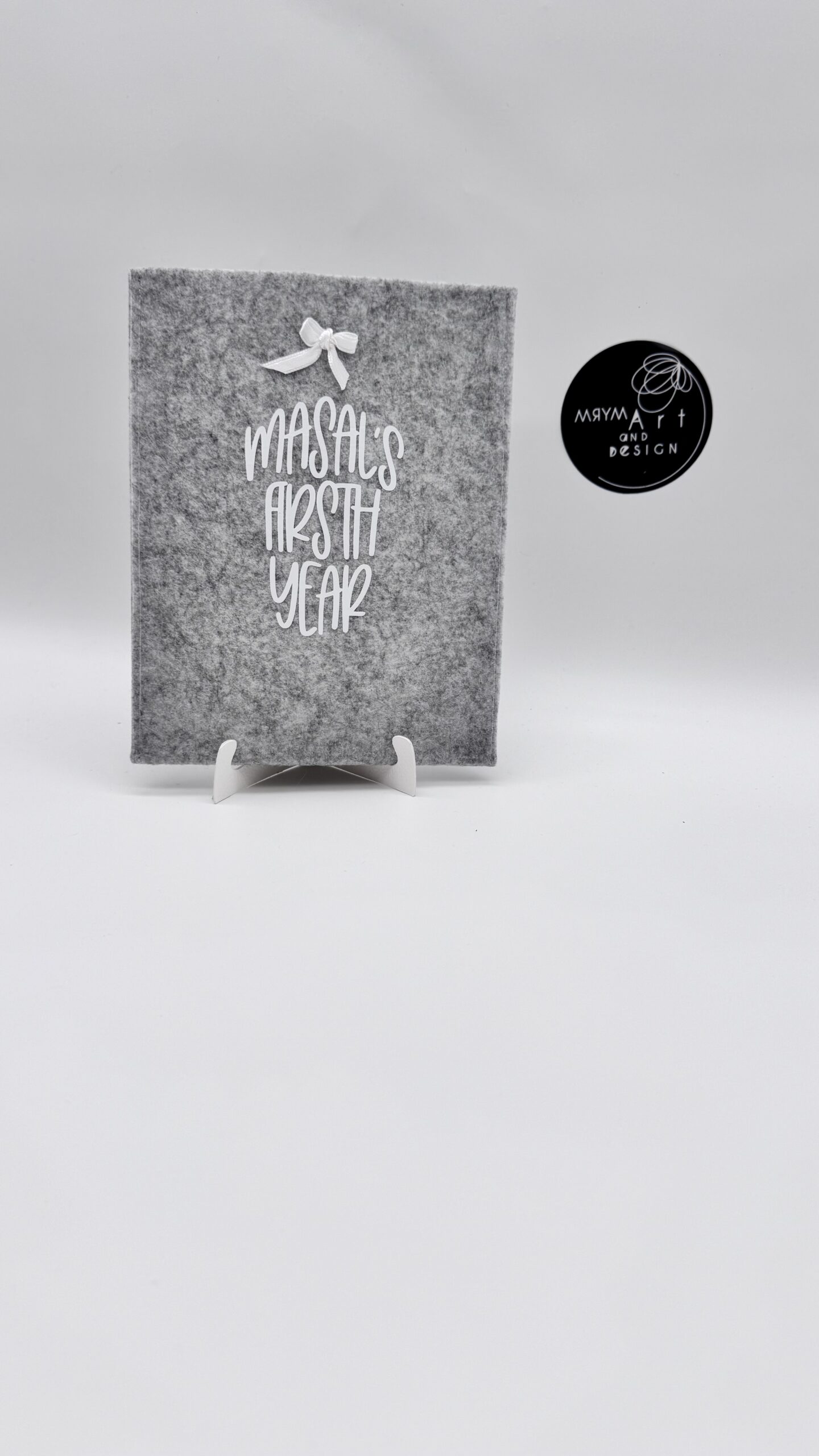 Filztasche für Meilensteinkarten & Fotos